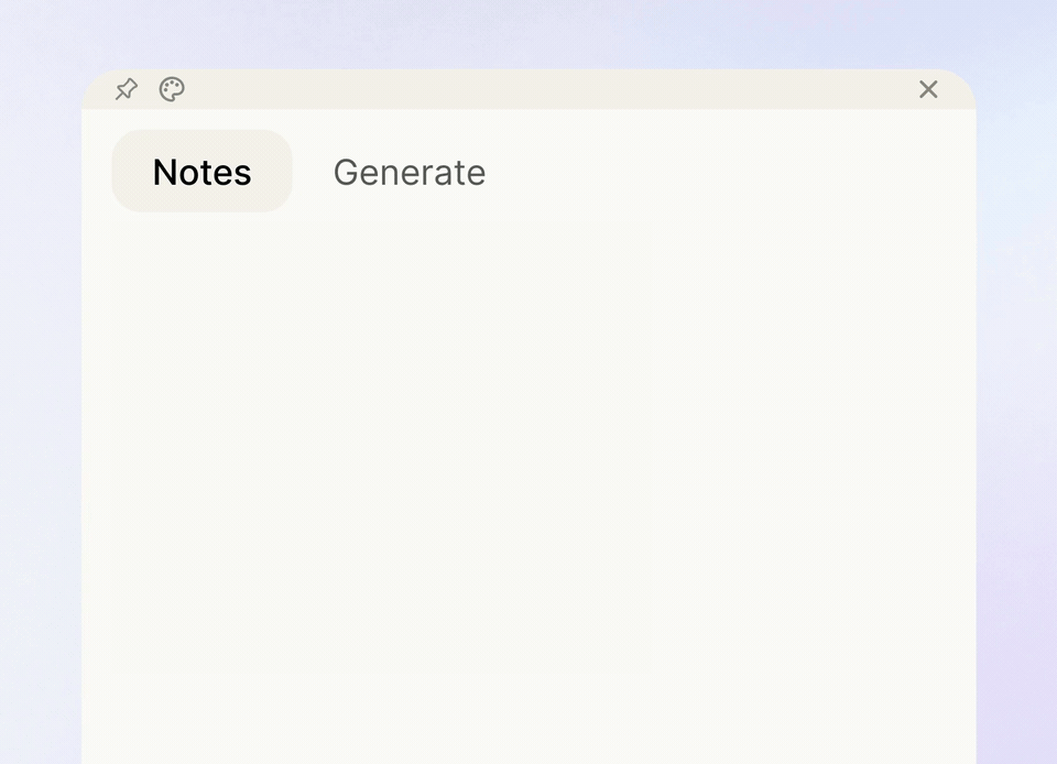 Renota turns typed meeting notes into a generated summary.